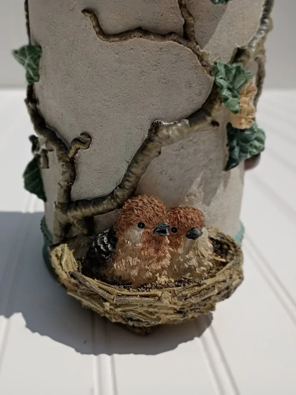 Heavy Ceramic Bird Nest Vase 9